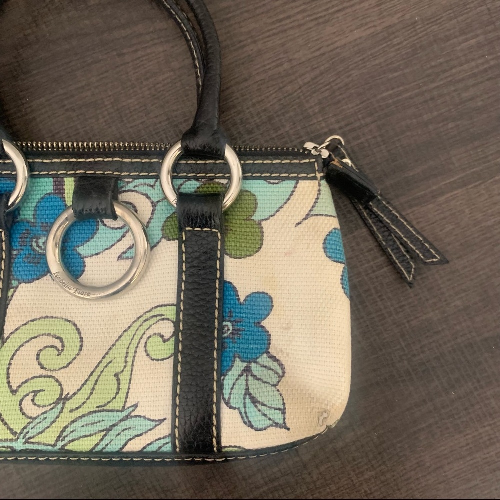 Isabelle Fiore Small Canvas Floral Striped Bag - image 3